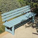 Holzbank für den Außenbereich mit Rückenlehne, Allwetter-Sitz für 2 Personen für Terrasse, Garten und Hinterhof, trägt bis zu 300 kg