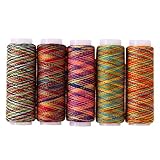 Demiawaking 5 stücke Regenbogen Farbe Nähgarn Hand Quilten Stickerei Nähgarn für Heim DIY Nähen
