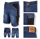 Jeans-Shorts, kurze Arbeitsjeans, Denim-Shorts DEDRA BH45ST-S, Gewebegewicht 280 g/m², Größe S