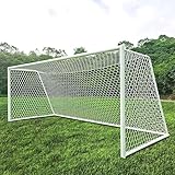 KAFILC Fußballtor Netz (NUR Netto) Fußball Tornetz Ersatz Fußballtornetze 7.32mx2.44m Torpfostennetz 4mm-Stärke Voller Größe Sechseck Großes hochfestem Netz für Garten Park im Freien für 11 Persone