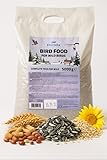 Priroda Wildvogelfutter 5 kg – Ganzjahres-Körnermischung für Wildvögel – mit Weizen, Hirse & Sonnenblumenkernen – 12% Protein