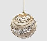 EDG Enzo De Gasperi Weihnachtsschmuck Dekokugel D 10 cm Sand