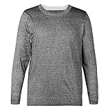 Restokki Schnittfestes T-Shirt Schnittfeste Schnittschutzkleidung Stufe 5 Schutzausrüstung Rundhalsausschnitt Langarm 5-stufige Schnittschutzweste(XL)