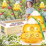 Wespenfalle, Bienenfalle, ungiftig, wiederverwendbar, gelbe Jacke und Hornissenfänger, Orange, 2 Stück