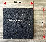 100 Stück Terrassenpads 100 x 100 x 8 mm, Auflagepads, Unterkonstruktion, Bautenschutzmatte, Gummipad, Unterlage, Terrassenbau, Gummigranulat Pads Terrassenbaupad