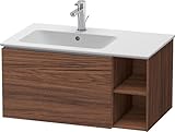 Duravit L-Cube One Drawer Wandmontierbarer Waschtischunterschrank Walnuss dunkel
