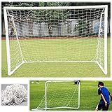 Fussballnetz,Fussball Tornetz,Goal Net,Tornetz 240X170,Fußball Tornetz Langlebig Fußball Netz Ersatz Fußballtornetz Für Torpfostenrahmen In Originalgröße Größe 6X4/8X6/12X6/24X8Ft (12X6Ft)