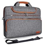 DOMISO 17 Zoll Wasserdicht Laptop Tasche Aktentasche Herren Schultertasche Notebooktasche Business für 17-17.3' Notebook/Dell/Lenovo/Acer/HP/MSI/ASUS, Dunkelgrau