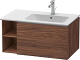 Duravit L-Cube One Drawer Wandmontierbarer Waschtischunterschrank Walnuss dunkel