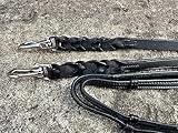 Equipride Lederzügel für die Arbeit Hunter Trensenzaum mit Schnellverschluss Karabinerhaken (Cob, braun)
