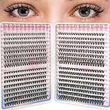 LUFFLOK Wimpern Cluster 640 Pcs, 30D+40D+50D+60D Lash Extension Set, Wimpernverlängerung 8-16mm D Curl DIY Cluster Wimpern Extensions Mega Volumen Wiederverwendbare Einzelne Fake Lashes