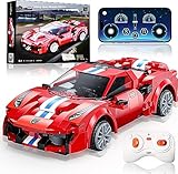 IKIDSUN Ferngesteuertes Auto Bausteine, 2.4 GHz Ferngesteuerte & APP Gesteuerte Technik RC Rennwagen,306 Teile STEM RC Fahrzeug Bausteine Spielzeug Geschenke für Kinder Jugendliche 6-12 Jungen Mädchen