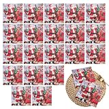 Humkopnl Bedruckte Weihnachtsservietten, Weihnachtsservietten, bedruckte Papierservietten, quadratisch, 2-lagig, Gästeservietten, dekorative Dinnerservietten für den Urlaub