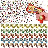 Joycabin 50 Stück Konfettikanone, Konfetti Pistolen Set, Konfetti Shooter Party Popper Biologisch Abbaubare Konfettibombe Für Karneval, Geburtstag, Hochzeit, Silvester, Partys, Jubiläum