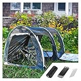 YSMSMZJK Fahrradbox Hängen 2 in 1 Gartenhütte mit Doppeltüren für 5-7 Fahrräder Carport Fahrradplane Wasserdicht