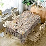 Tischdecke Geburtstag Unregelmäßig Gelb Rot Tischdecke Abwaschbar Stoff Gartentischdecke Party Outdoor Indoor Wasserabweisend Table Cloth Abwischbare Tischtuch Rechteckig(140x240cm)