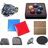 Korean Traditional Game Set |Koreanisches Volksspielset, Gong-gi, Jebi Chagi, Biseokchigi, Paeng-y, Ddakji,Family Travel Games,Spielzeug Zum Training Der Hand-Auge-koordination (Spielzeugset)