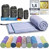 LightDry® Original Mikrofaser Sporthandtuch Backpack Reise-Handtuch - Sport & Fitness Badehandtuch saugfähig, leicht & antibakteriell und extrem schnell trocknend