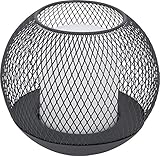 Dehner Solarkugel, Ø 15 cm, Höhe 12.5 cm, warmweiß, Metall/Kunststoff, grau