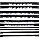 RtottiM 24 Stück Dekupiersägeblätter 127mm Kohlenstahl Laubsägeblätter mit Querstift 10/14/18/24 Zähne Standard Feinschnitt Sägeblätter für die Holzbearbeitung Kunststoff Elektrowerkzeug-Zubehör