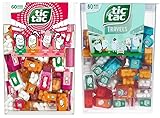 Tic Tac Strawberry & Geschmack Mix 2x228g – 60 Minis pro Packung, einzeln verpackte Süßigkeiten + Naschwerk® Sticker