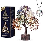 ABHISUBYA Baum des Lebens - Kristalle - Edelsteine - Heilsteine - Geldbaum - Spirituelle Geschenke - Bonsai Baum - Feng Shui Deko - Edelsteine Baum (7 Chakra)