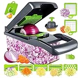 Obst Gemüse Werkzeuge Küche 16 in 1 Gemüse Lebensmittel Zerkleinerer Mandoline Slicer Zwiebelschneider Schäler Gemüse Gemüsehobel