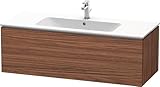Duravit L-Cube One Drawer Wandmontierbarer Waschtischunterschrank Walnuss dunkel