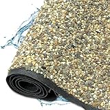 TeichVision – Hochwertige Steinfolie für Teichrand, Teichufer und Bachlauf/Teichumrandung/Steinfolie für Teich in verschiedenen Größen – 0,4 m x 3 m - Sandfarben