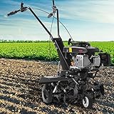 BRAST® Motorhacke Gartenfräse Benzin | 1,9kW(2,6PS)-5,15kW(7PS) | 25-85cm Arbeitsbreite | 6 Modelle | Stahlrahmen Transportrad & kabellos | für kleine bis sehr große Grundstücke | BRB-AF-5500N