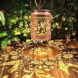 Kolibri-Solarlaterne, Metall, hängende Gartenleuchten für den Außenbereich, wasserdicht, automatisches Ein-/Ausschalten, Solar-Gartenornamente, Dekoration für Terrasse, Rasen, Hof, Balkon