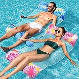 Elidepe Luftmatratze Pool, XL Spielzeug Wasser, 2 Stück Pool Zubehör Spaß Erwachsene, 4 in 1 Wasserspielzeug Wasserhängematte, Luftmatratze als Sessel Matratzen Schwimmatte