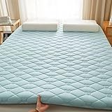 Matratze,Bodenmatratze Futon Matratze, VerdickenTatami Matte SchlafunterlageFaltbareRollUpMatratzeSchlafsaalMatratzenauflageBodenliegeKissenBettDoppel Matratze 4,5 cmdick(Hellblau,120*200cm)