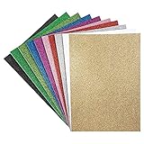 Ideen mit Herz Moosgummi-Platten mit Glitzer | DIN A4 | 2mm | 10 Bogen | Bastelschaumstoff, Eva-Platten | ideal zum Basteln (bunt)