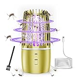 Insektenvernichter Mückenfalle 4000mAh Elektrisch USB Wiederaufladbarer Mückenvernichter Elektrische Lampe Fliegenfalle Insektenschutz Innen Außenbereich Schädlingsbekämpfung Lockstoff für Hinterhof