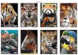 Blasetti Maxi-Hefte A4, 80 g, liniert, Animals (10 Stück)