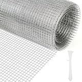 Wühlmausgitter 40cm x 7m, Maschendraht Verzinkt, Drahtgitter Feinmaschig 6 mm x 6 mm, Volierendraht für Hochbeet & Kleintiere, Mäusegitter, Hühnerdraht, Kaninchendraht, 0,6mm Drahtstärke