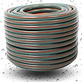 Schlauch Gartenschlauch 1/2 Zoll 1m 20m 30m 50m gelb grün + Adapterset Varianten (Grün, 50m)