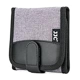JJC Filtertasche mit 3 Fächern für Filter bis Ø 82mm, Elastisches Neopren Tragetasche für Kamera Objektiv Polfilter, UV-Filter, Aufbewahrungstasche mit Mikrofaser-Reinigungstuch