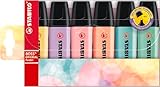 STABILO - Textmarker - BOSS ORIGINAL Pastel - 6er Pack - pudriges Gelb, cremige Pfirsichfarbe, rosiges Rouge, Schimmer von Lila, Hauch von Minzgrün, zartes Türkis