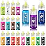 Lebensmittelfarbe - 20 Farben Flüssige Lebensmittel Farben für Kuchen, Backen, Kekse, Macaron - Zuckerfrei Konzentrierte Farbe Food Coloring für Tortendeko, Getränken, Osterei, DIY Slime - je 6ml