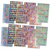 ARTIBETTER 12 Blatt Alphanumerische Aufkleber Zahlen Brief Mit Klein Wand Abziehbilder Alphabet Scrapbooking-nummernaufkleber Buchstaben Zum Basteln Plastik