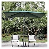 2,0 X 3,0 M/6,56 X 9,84 Ft Rechteckiger Strandschirm, Outdoor-Terrassenschirm, Gartenschirm Neigbarer Sonnenschirm Mit Neigefunktion, Sonnenschutz Und Wasserdicht, Ohne Sockel(Green)