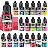 Lebensmittelfarbe - 20 Farben x 10ml Flüssige Konzentrierte Lebensmittel Farben für Kuchen Dekoration, Backen, Kekse, Macaron - Zuckerfrei Food Coloring für Getränken, Tortendeko, DIY Slime, Osterei