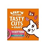 Lily’s Kitchen Aus Natürlichen Zutaten hergestellt Leckere Stücke in Soße Kätzchen Nassfutter für Katzen Mehrfachpackung 8 x 85 g Dosen