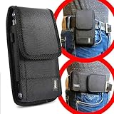 scozzi Handy Gürteltasche quer (XL) Gürtel Tasche Handytasche Handyhalterung Halterung universal zB kompatibel mit Samsung S24 S23 S22 S21 A55 A54 für iPhone 15 14 13 12 11 FE Plus Ultra Mini Lite Pro