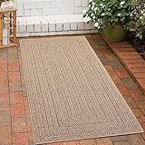 CARPETIA Robuster In- und Outdoor Teppich Läufer modern Jute Look wetterfest Balkon Terrasse Esszimmer 60x90 cm