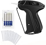 lnkey Etikettierpistole Etiketten Pistole Heftpistole Etikettiermaschine+5 Ersatznadeln+1500 Heftfäden Standard für Etiketten Preis Marke Tags Schild Label Hut Kleidung,Schwarz