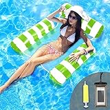 Pool Sitz Schwimmende Hängematte, WasserhängematteSpielzeuge Luftmatratze Pool Sessel Wassersitz Poolhängematten Liegematte für Erwachsene (Grün)