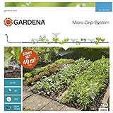 Gardena Start Set Pflanzflächen: Micro-Drip-Gartenbewässerungssystem zur individuellen, flexiblen Bewässerung von Blumen- und Gemüsebeeten (13015-20), Grau